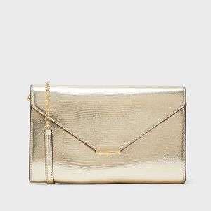 Aldo Metallic Golden Clutch